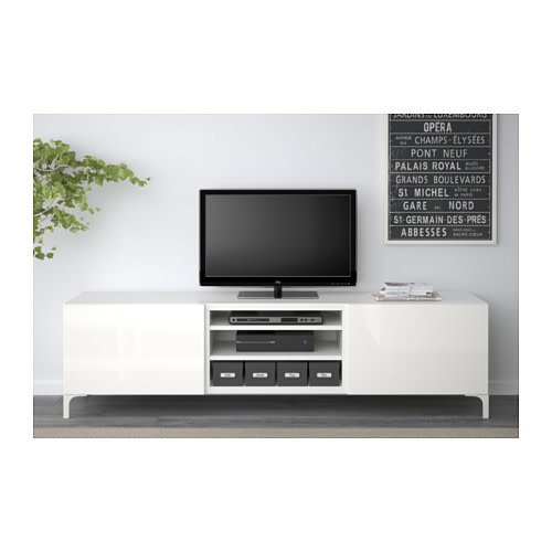 Ikea besta white sale gloss tv unit
